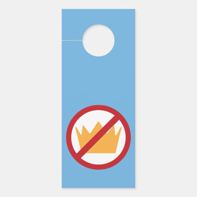 GEEN KONINGEN! anti-Trump blauw (Voorkant)