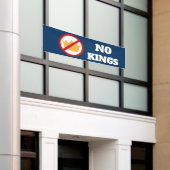 GEEN KONINGEN! Anti-Trump DK Blue OD Spandoek (Buitenkant Gebouw)