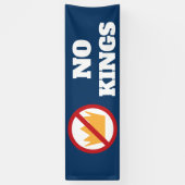 GEEN KONINGEN! Anti-Trump DK Blue OD Spandoek (Verticaal)