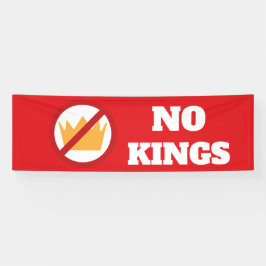 GEEN KONINGEN! Anti-Trump Red OD Spandoek