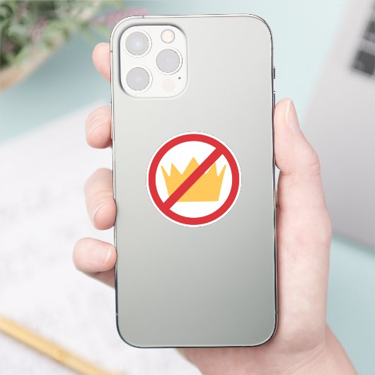 GEEN KONINGEN! anti-Trump Sticker (Telefoon)