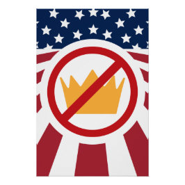 GEEN KONINGEN! anti-Trump vlag Perfect Poster