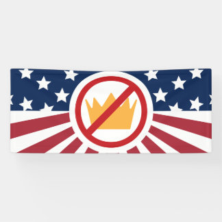 GEEN KONINGEN! Anti-Trump vlag Spandoek