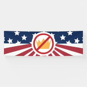 GEEN KONINGEN! anti-Trump vlag Spandoek