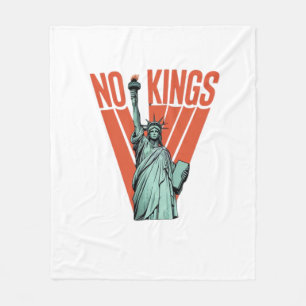 Geen Koningen Beeld Van  Protest Amerikaans Klassi Fleece Deken