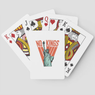 Geen Koningen Beeld Van Protest Amerikaans Klassi Pokerkaarten