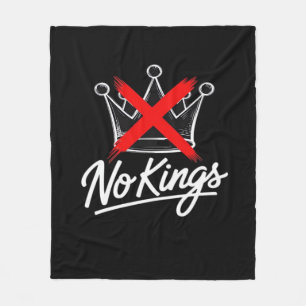 Geen Koningen Eenvoudige Kroon Met Kruis Artistiek Fleece Deken