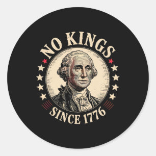 Geen koningen in Amerika 1776 Ronde Sticker