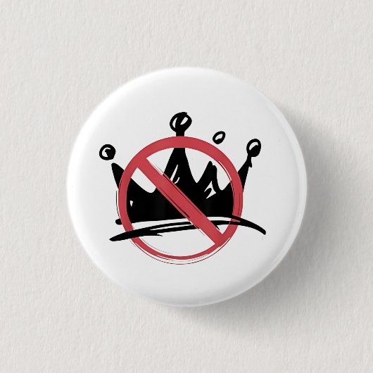 Geen koningen in Amerika 2025 4 juli Ronde Button 3,2 Cm (Voorkant)