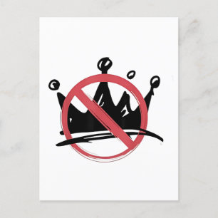 Geen koningen in Amerika 2025 4 juli  Uitnodiging Briefkaart