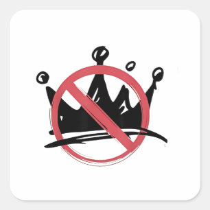 Geen koningen in Amerika 2025 4 juli Vierkante Sticker