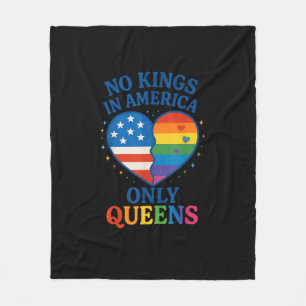 Geen Koningen In Amerika Alleen Koninginnen Grappi Fleece Deken