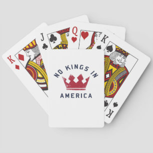 Geen Koningen In Amerika Anti-Fascisme USA Klassie Pokerkaarten