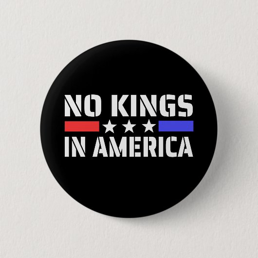 Geen koningen in Amerika - Anti Monarchie Ronde Button 5,7 Cm (Voorkant)