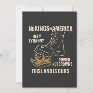 Geen koningen in Amerika anti-Trump 4 juli Bedankkaart