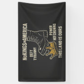 Geen koningen in Amerika anti-Trump 4 juli Spandoek (Verticaal)