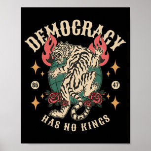 Geen koningen in Amerika anti-Trump feministische Poster