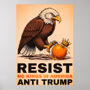 Geen Koningen In Amerika Anti-Trump Poster