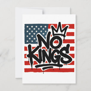 Geen koningen in Amerika behalve democratie die ik Notitiekaartje
