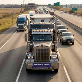 Geen Koningen In Amerika Bumpersticker
