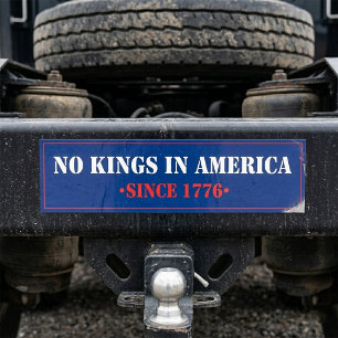 Geen koningen in Amerika Bumpersticker