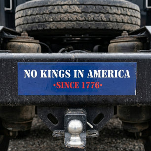 Geen koningen in Amerika Bumpersticker