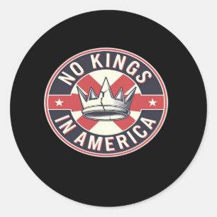 Geen Koningen In Amerika Creativiteit Stijl Ronde Sticker
