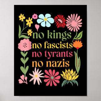 Geen koningen in Amerika Geen fascisten Wij Het Vo Poster