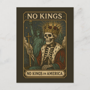 Geen koningen in Amerika, geen koningsdag protest Feestdagenkaart