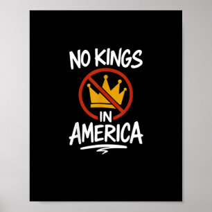 Geen Koningen In Amerika Geen Kroon Minimal Clean Poster