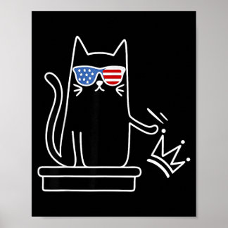 Geen koningen in Amerika Grappige Patriottische Ka Poster