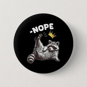 Geen koningen in Amerika Grappige wasbeer Grappig Ronde Button 5,7 Cm