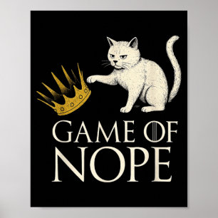 Geen koningen in Amerika Grappige zwarte kat die k Poster