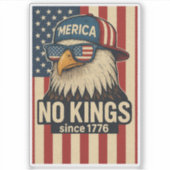 Geen koningen in Amerika, herdenkingsdag, 4 juli Sticker (Voorkant)