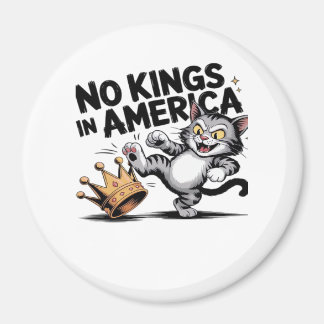 Geen Koningen In Amerika Klassieke Retro Grafiek Magneet