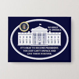 Geen koningen in Amerika-knop Button