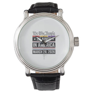 Geen Koningen in Amerika Patriottisch Protest T-sh Horloge