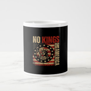 Geen Koningen In Amerika Patriottische Grunge Klas Extra Grote Beker
