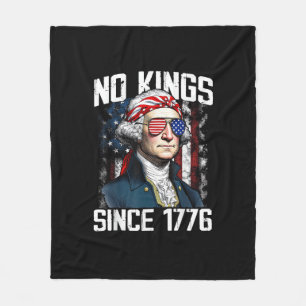 Geen Koningen In Amerika Patriottische Vintage Gra Fleece Deken