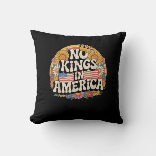 Geen Koningen In Amerika Patriottische Vintage Gra Kussen