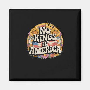 Geen Koningen In Amerika Patriottische Vintage Gra Magneet