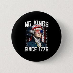 Geen Koningen In Amerika Patriottische Vintage Gra Ronde Button 5,7 Cm