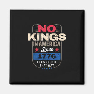 Geen Koningen In Amerika Retro Klassieker Magneet