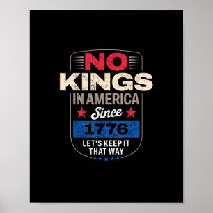 Geen Koningen In Amerika Retro Klassieker Poster