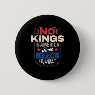 Geen Koningen In Amerika Retro Klassieker Ronde Button 5,7 Cm