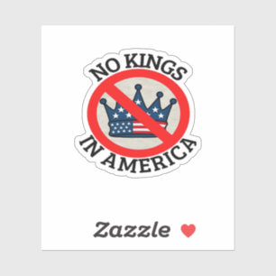 Geen Koningen In Amerika Retro Klassieker Sticker