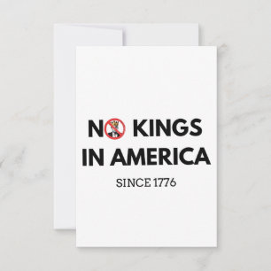 Geen koningen in Amerika sinds 1776 Bedankkaart