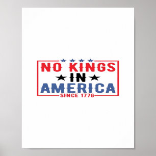 Geen Koningen In Amerika Sinds 1776 Patriottische Poster