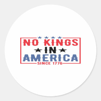 Geen Koningen In Amerika Sinds 1776 Patriottische Ronde Sticker