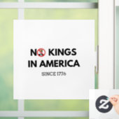 Geen koningen in Amerika sinds 1776 Raamsticker (Huis)